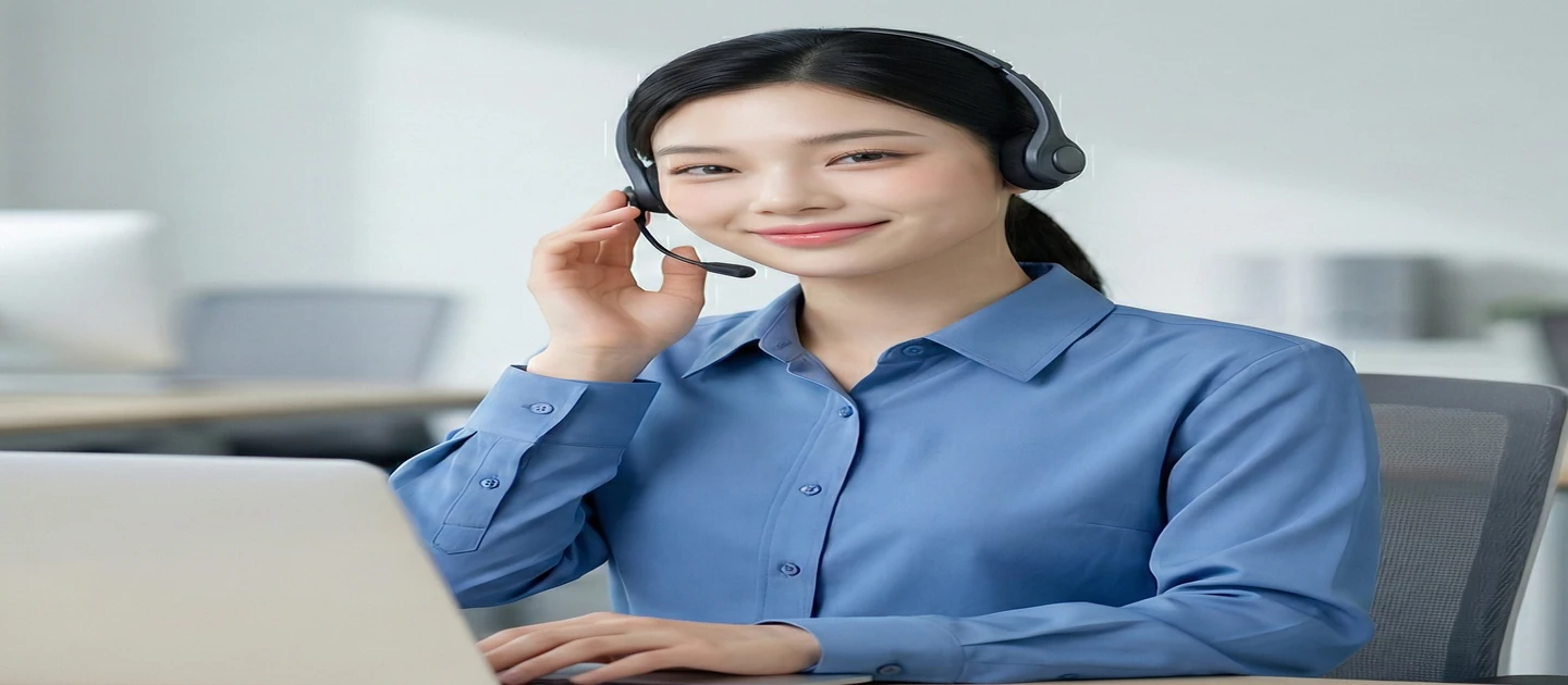 안내 절차 상담을 진행하는 장면을 담은 참고 사진